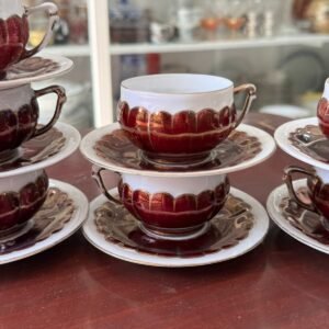 Juego de 7 dúos de café porcelana alemana