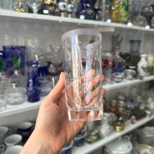 Juego de 10 vasos de cristal tallados