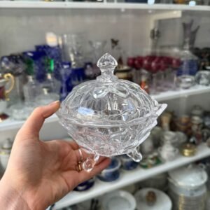 Bombonera o caramelera de vidrio