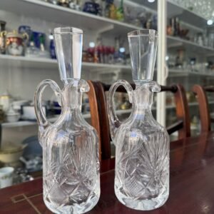Set de aceitera y vinagrera cristal súper tallado