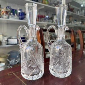 Set de aceitera y vinagrera cristal súper tallado