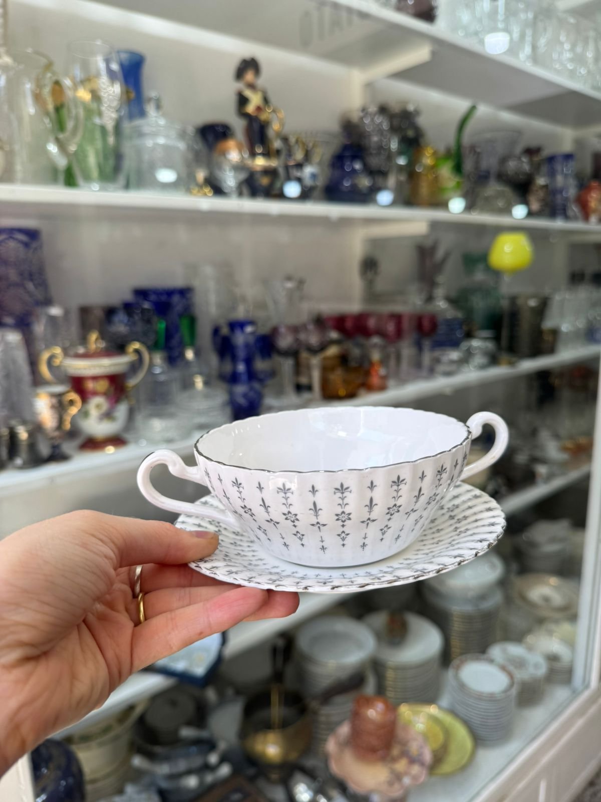 Consomera con plato porcelana ROYAL STANDARD BONE CHINA ENGLAND - Image 3