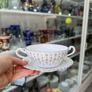 Consomera con plato porcelana ROYAL STANDARD BONE CHINA ENGLAND