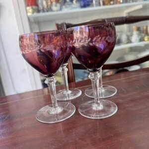 Set de 4 copas color uva