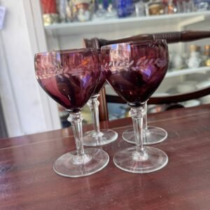 Set de 4 copas color uva