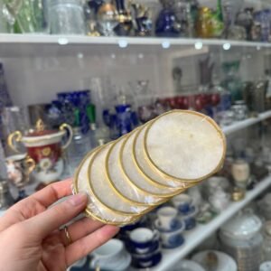 Juego de 6 posa vasos nacar