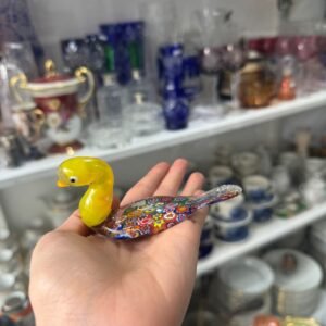 Figura cisne cristal de murnano Millefiori