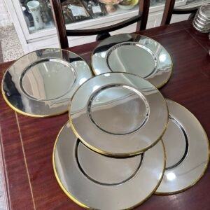Juego de 6 platos de sitio platería