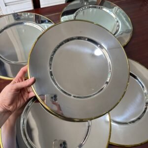 Juego de 6 platos de sitio platería