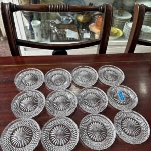 Juego de 12 posa-vasos cristal tallado aleman