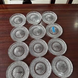 Juego de 12 posa-vasos cristal tallado aleman