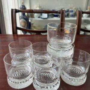 Juego de 7 vasos de diseño de cristal