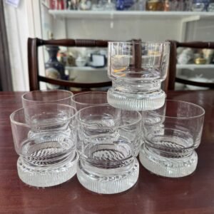 Juego de 7 vasos de diseño de cristal