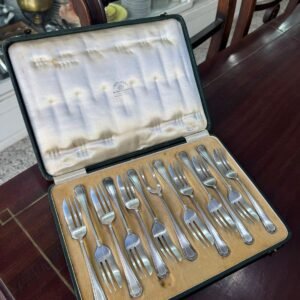 Juego de 12 tenedores de postre y tenedor de servir MAPPIN WEB “prince plate”