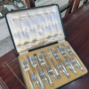 Juego de 12 tenedores de postre y tenedor de servir MAPPIN WEB “prince plate”