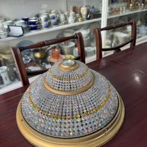 Plafón cristal de roca con bronce