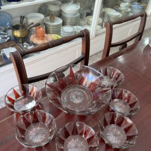 Juego de ensaladera con 6 compoteras ART-DECO