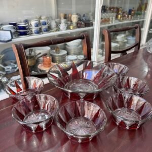 Juego de ensaladera con 6 compoteras ART-DECO