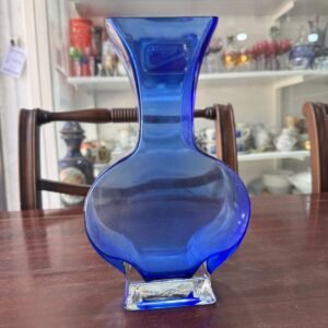 Florero cristal azul italiano