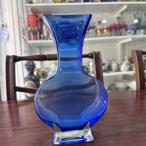 Florero cristal azul italiano