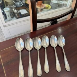 Juego de 6 cucharas de postre PLATA LAPPAS