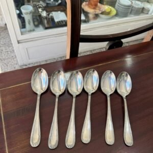 Juego de 6 cucharas de postre PLATA LAPPAS