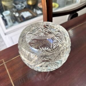 Gran cenicero de cristal súper tallado pesado