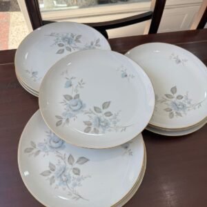 Juego de 12 platos playos porcelana tsuji
