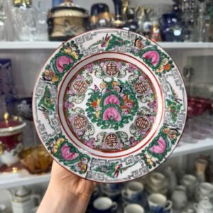 Plato porcelana oriental pintado a mano