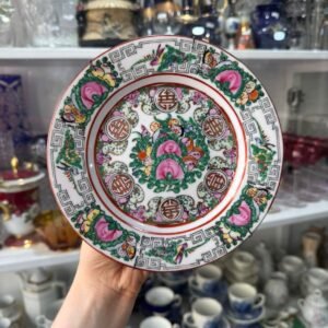 Plato porcelana oriental pintado a mano
