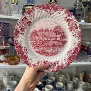 Plato inglés de colección rosa