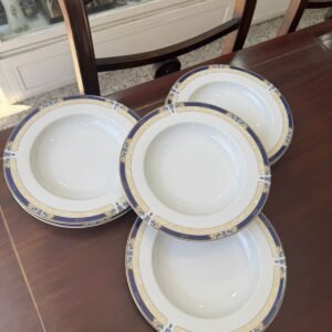 Juego de 6 platos hondos de porcelana