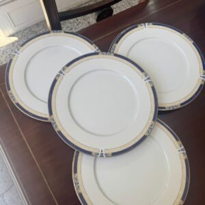 Juego de 6 platos playos de porcelana