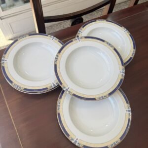 Juego de 6 platos hondos de porcelana