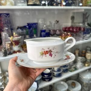 Salsera con fuente porcelana verbano