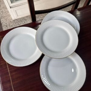 Set de 5 platos playos porcelana tsuji