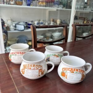 Set de 4 tazas soperas AÑOS 90