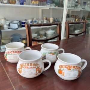 Set de 4 tazas soperas AÑOS 90