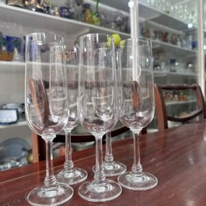 Set de 5 copas de cristal para champagne