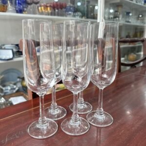 Set de 5 copas de cristal para champagne