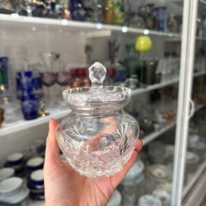 Dulcera de cristal súper tallado