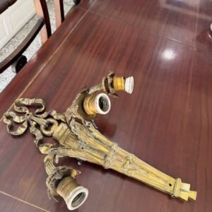 Aplique de pared 3 luces de bronce