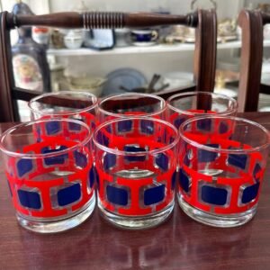Juego de 6 vasos retro 70´S