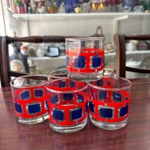 Juego de 6 vasos retro 70´S