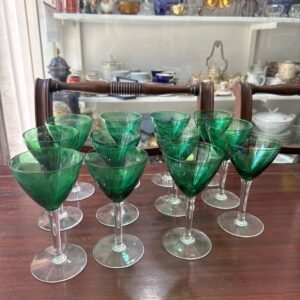 Juego de 12 copas verdes