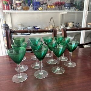 Juego de 12 copas verdes