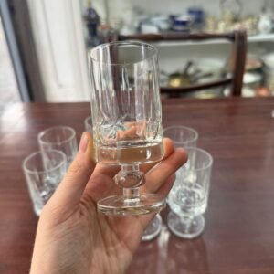 Juego de 11 copas de crista tallado para oporto o licor