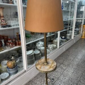 Lámpara de pie bronce con marmol