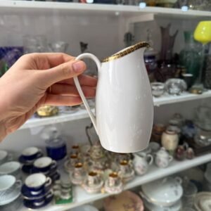 Lechera porcelana verbano con oro