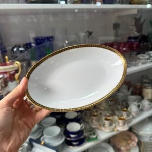 Fuente rabanera porcelana verbano con oro